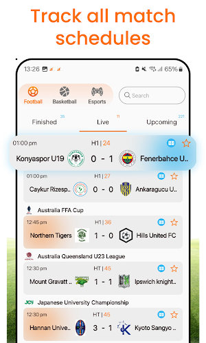 BX Football & Basketball Score Screenshot 3