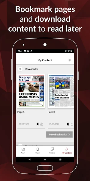 Bradford Telegraph and Argus Screenshot 2
