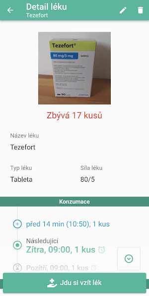 Připomínání léků – Lékovník Screenshot 2