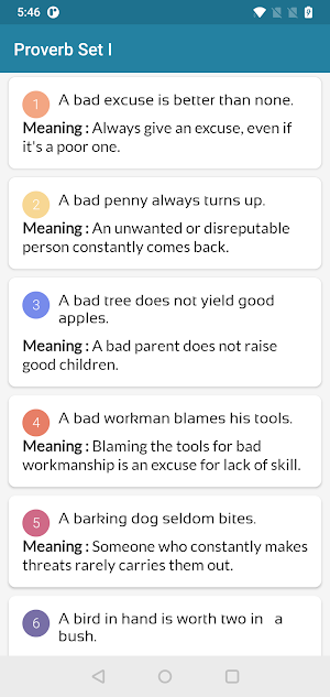 Idioms, Phrases & Expressions Screenshot 3
