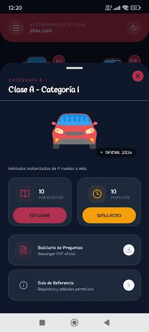 MTC simulacro de examen 2026 Screenshot 3