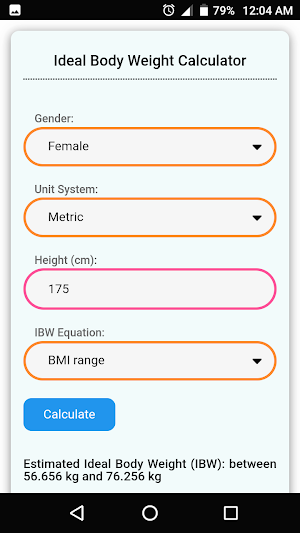 Health Calculator Screenshot 2