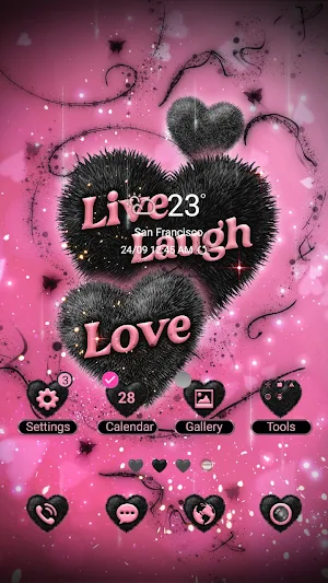 Black Love And Live- Wallpaper Screenshot 0
