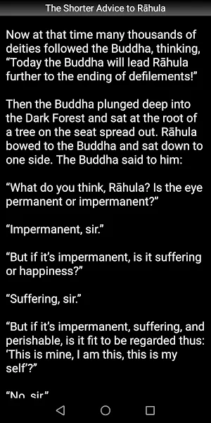 Shorter Advice to Rahula Sutta Screenshot 2