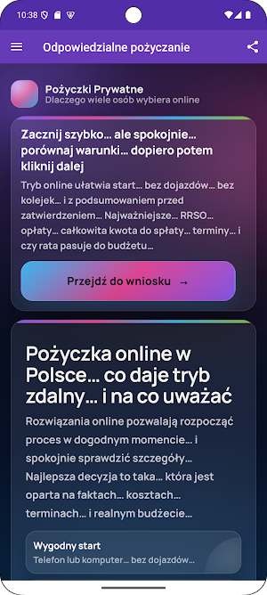 Pożyczki w  Polsce Online Screenshot 1