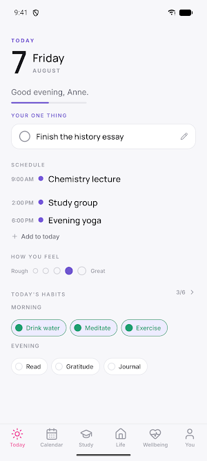 Calmly Student Screenshot 0
