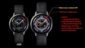 Flat Colorful Black For WearOS Screenshot 0