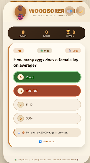 Woodborer Beetle Quiz Screenshot 1