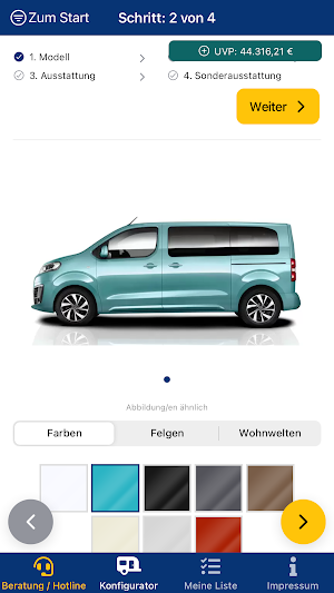 Pössl Konfigurator Screenshot 1