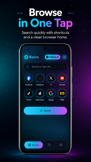 Kairo: Private AdBlock Browser Screenshot 0