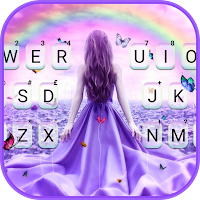 Purple Lavender Girl Keyboard 