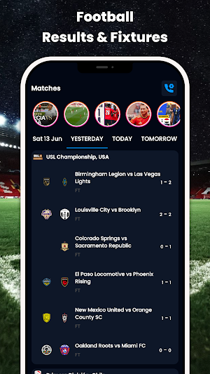 Football Results & Fixtures Screenshot 1
