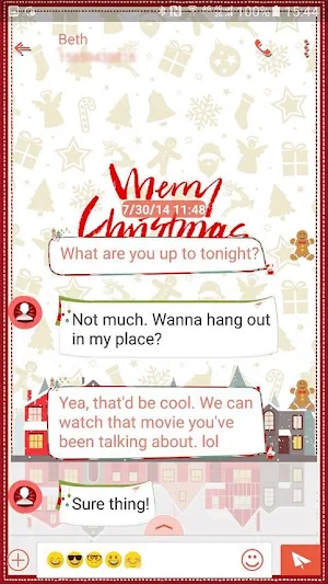 Christmas card skin (Next SMS) Screenshot 3