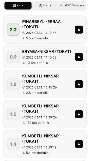 Deprem Gözcüsü Screenshot 0