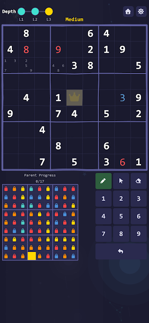 Sudokokokoko: Fractal Sudoku Screenshot 0