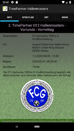 TimePartner Hallenmasters Screenshot 0