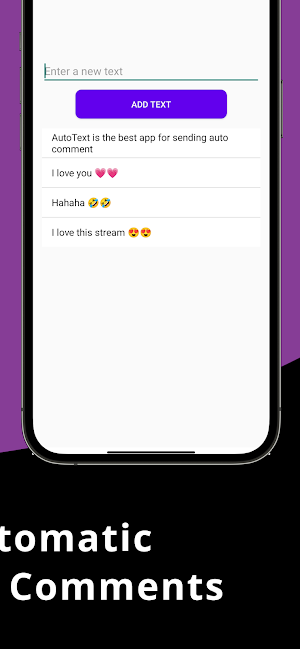 AutoText - Auto Comment & Send Screenshot 3
