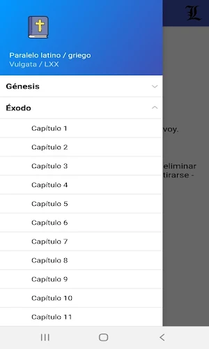 Biblia paralela en latín / griego / español Screenshot 2