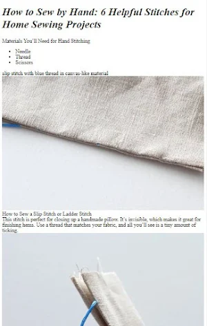 How to Hand Sew Basic Stitches Screenshot 1