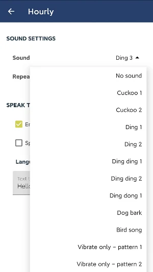 Mindfulness Chime: Hourly chime & Speaking clock Screenshot 2
