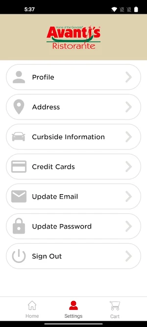 Avanti’s Peoria Screenshot 1