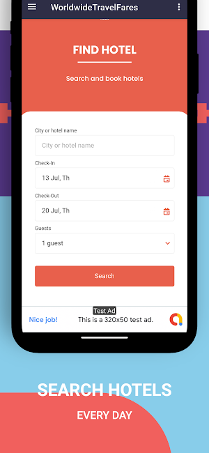 WorldwideTravelFares App Screenshot 3