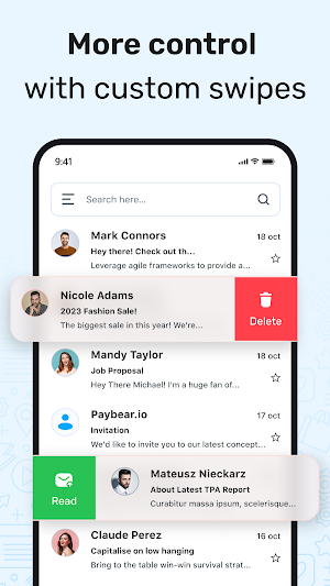 Email Launcher : Smart Mail Screenshot 3
