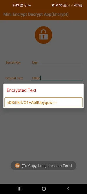 Mini Encrypt Decrypt App Screenshot 2