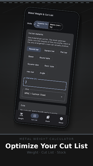 Metal Weight Calculator Screenshot 1
