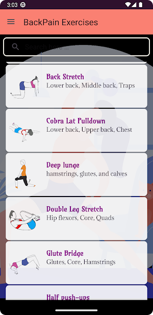 Back Pain & Spine Exercises Screenshot 0