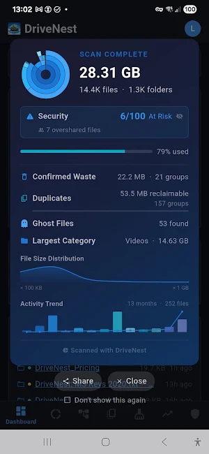 DriveNest: Cloud Drive Cleaner Screenshot 1