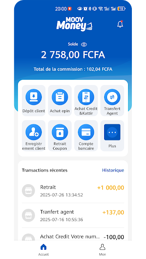 Moov Money Agent TD Screenshot 0