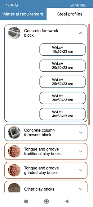 Building Material Calculator Screenshot 2