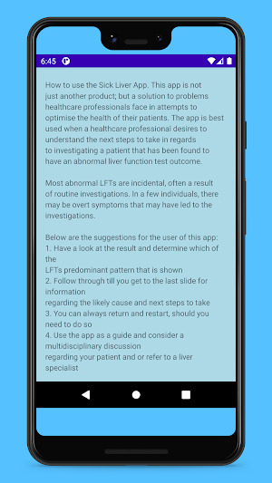 Sick Liver App (SLAPP) Screenshot 2