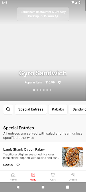 Bethlehem Restaurant Screenshot 1