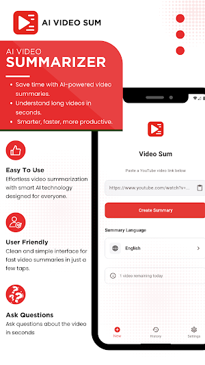 Video Sum: AI Video Summarizer Screenshot 1