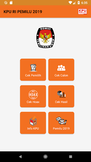 KPU RI PEMILU 2019 Screenshot 1