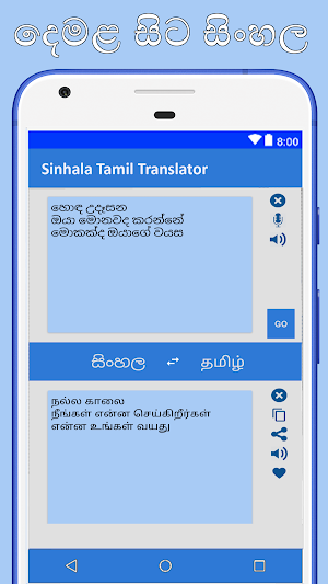 Sinhala Tamil Translation Screenshot 2