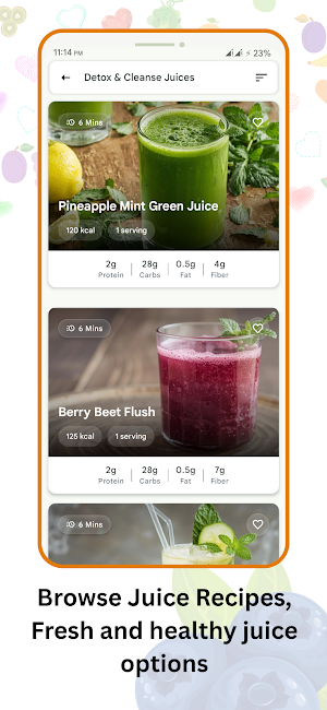 Healthy Fruit Juice Recipes Screenshot 2