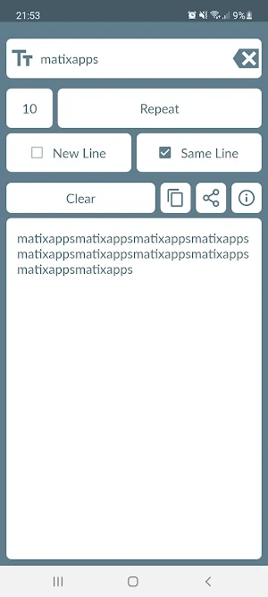 Text Repeater Screenshot 1