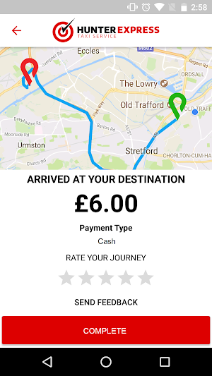 Hunter Express Taxi Service Screenshot 3