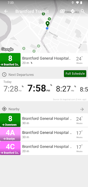 Brantford Transit Bus - MonTr… Screenshot 1