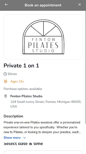 Fenton Pilates Studio Screenshot 3