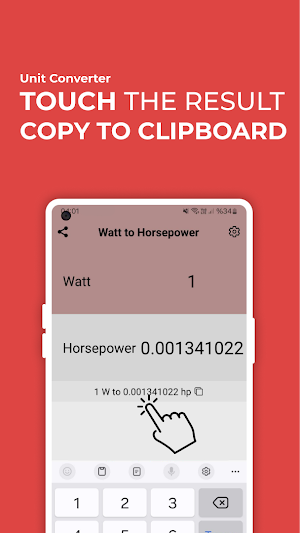 Watt to Horsepower Converter Screenshot 2