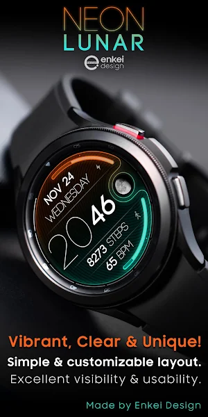 NEON Lunar - watch face Screenshot 0