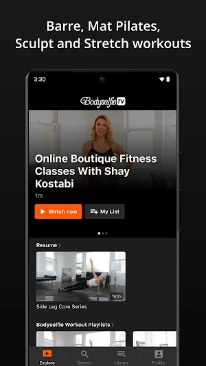 BodyselfieTV Online Workouts Screenshot 1