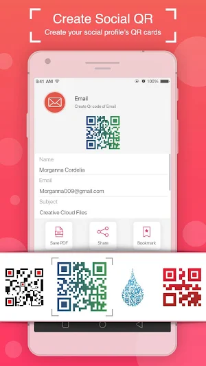 Lightning QR Code Scanner: Business Card Generator Screenshot 3