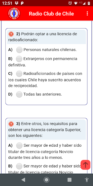 Exámenes radioaficionado Radio Club de Chile CE3AA Screenshot 3