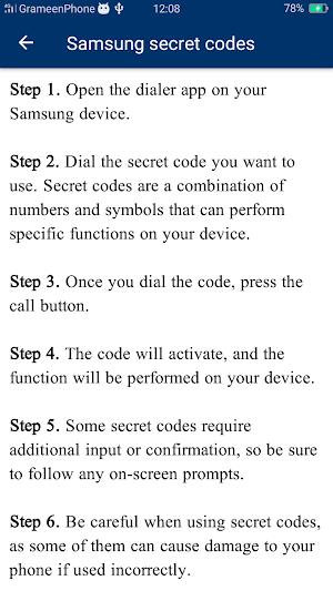 Samsung Unlock Codes Guide Screenshot 2