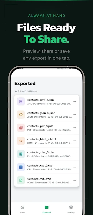 Export Contacts To Any Format Screenshot 1